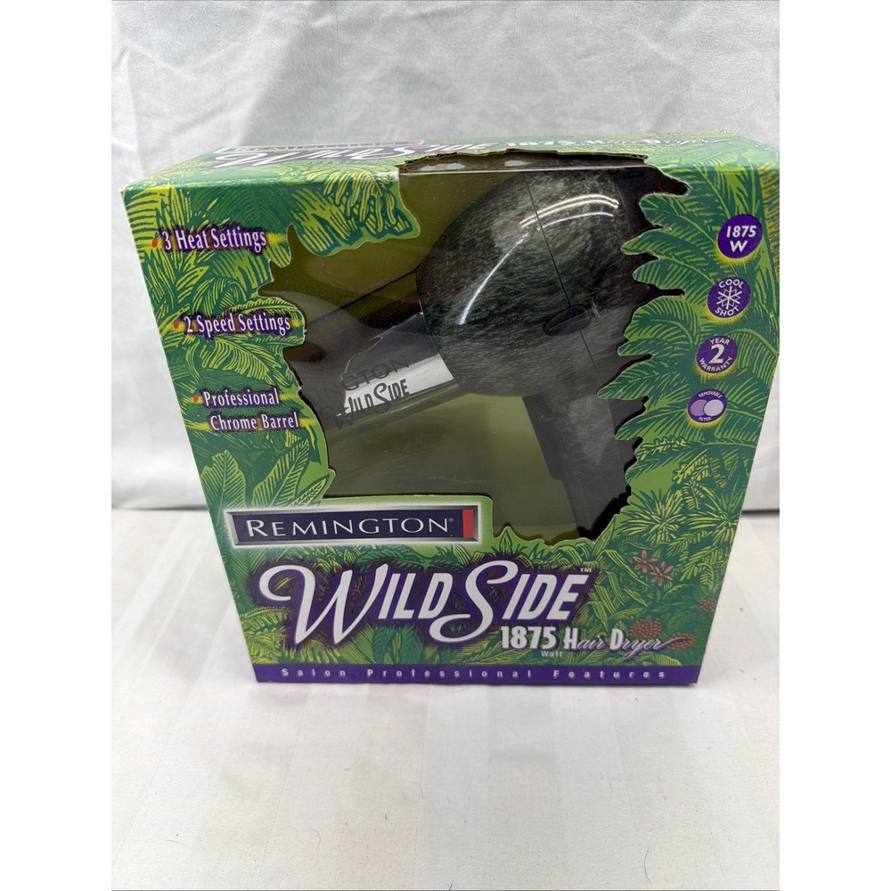 Vintage Hair Dryer Remington Wild Side Leopard Print 1875 Watt D2720